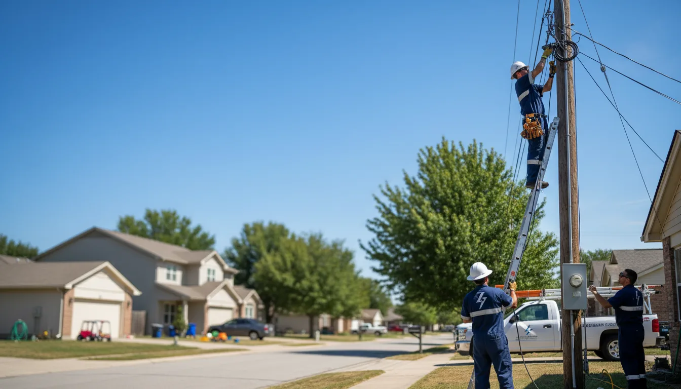 Residential electrician providing installation services in Yantis, TX